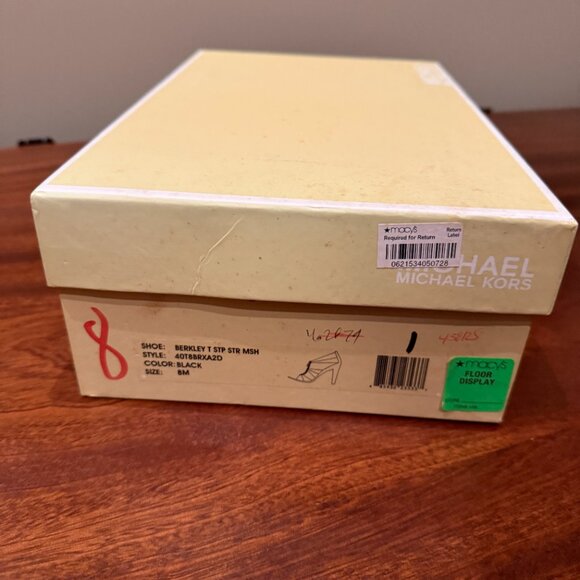 MICHAEL KORS Berkeley BLACK PATENT LEATHER/mesh ZIP FRONT PUMPS SIZE 8 M NWT - Picture 7 of 7